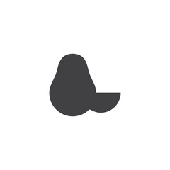 Sticker - pear icon. sign design