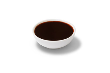 Delicious teriyaki sauce on a white background