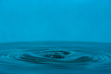 drop of clean blue water