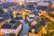 Skyline of old town Luxembourg City from top view