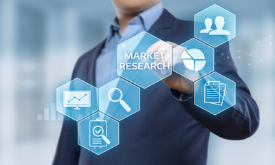 Wall Mural - market research marketing strategy business technology internet concept