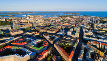 Aerial (drone) Photo Of Helsinki City, Finland