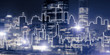 © adam121 - Background conceptual image of night illuminated town as symbol