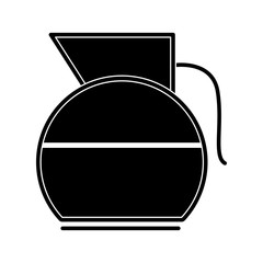 Canvas Print - Coffee kettle symbol line icon vector illustration graphic