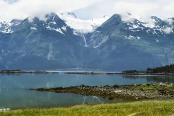 Wall Mural - The Rainbow Glacier, a hanging glacier near Haines, Alaska