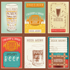 Wall Mural - Beer Posters Set