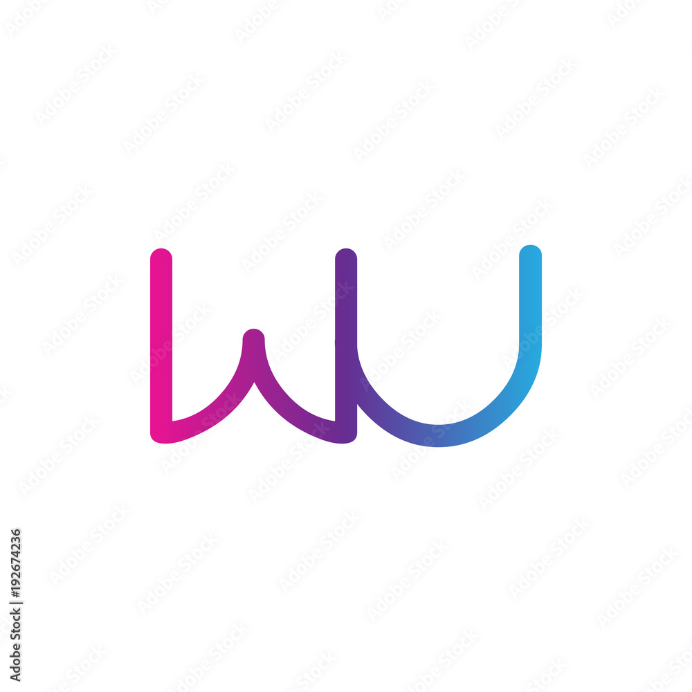 initial letter rounded logo modern, colorful gradient Stock Vector ...