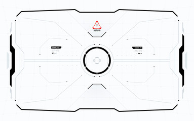 Wall Mural - Sci-Fi Concept of Future Vector HUD Interface Scree. Virtual Reality View Display. Hologram Technology