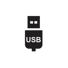 usb icon - vector