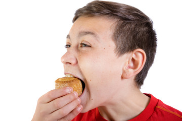 Wall Mural - Young caucasian teenage boy with a pork pie