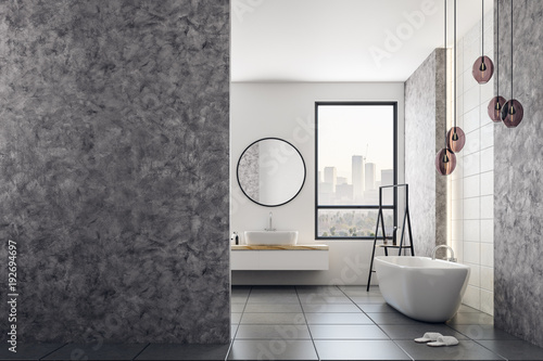 Cuadros en Lienzo Contemporary bathroom with blank banner
