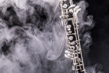 An oboe in smoke