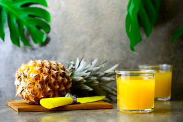 Wall Mural - Pineapple juice, front view