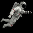 astronaut on the black background