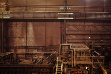 Wall Mural - interior of an old abandoned steel factory in western Europe