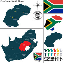 Map Of Free State, South Africa