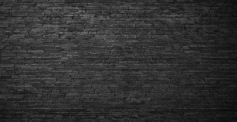 Wall Mural - black wall of bricks, high quality background for design solutions