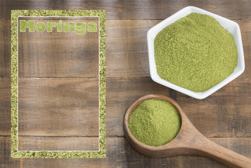 Organic moringa powder - space for text