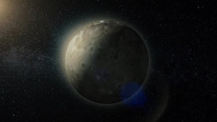 Wall Mural - planet in space. solar system and space objects. abstract scientific background - glowing planet in 