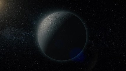 Wall Mural - planet or satellite in space. unexplored planets of faraway space. deep space. universe scene with p