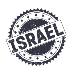 Israel Black grunge stamp isolated