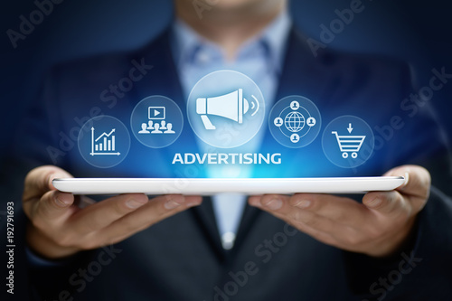 Fotomural Advertising Marketing Plan Branding Business Technology concept