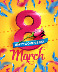 Wall Mural - 8 March. International Women's Day. Happy Mother's Day.