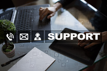 Technical support. Customer help. Business and technology concept.