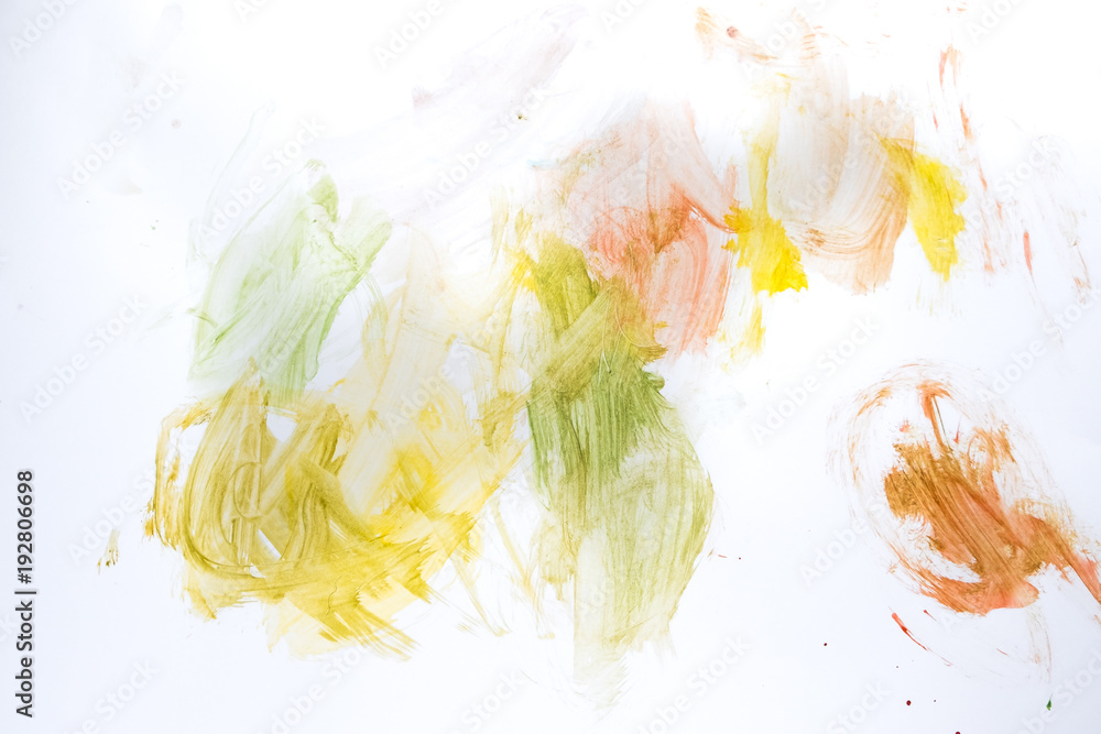 Child scribble on the wall colored pencils scribbles on a white wall ...