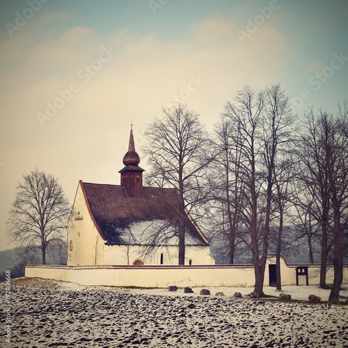 Winter Landscape With Snow Beautiful Chapel Near Castle Veveri Czech Republic City Of Brno The Chapel Of The Mother Of God Buy This Stock Photo And Explore Similar Images At Adobe adobe stock