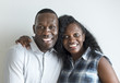 A cheerful black couple protrait