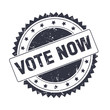 Vote Now Black grunge stamp isolated