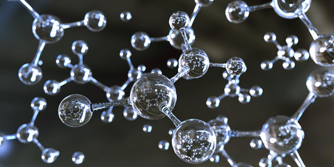 Wall Mural - Science background with molecule or atom