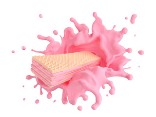 Canvas Print - Strawberry wafer flavor