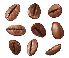 Set of roasted coffee bean