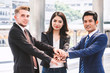 © Art_Photo - Business teamwork stack hands to greeting start up business strategy project - Team work and partnership concept