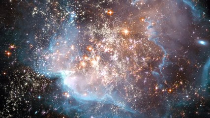 Wall Mural - space 2339: reverse view traveling through star fields in space (loop).