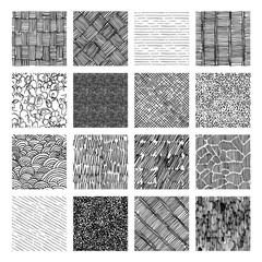 Seamless pattern of rough hatching grunge texture