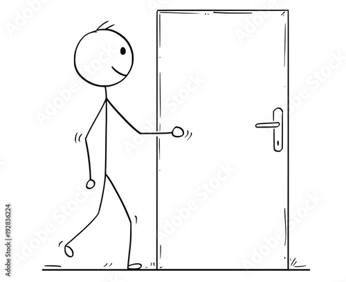 Cartoon Stick Man Drawing Conceptual Illustration Of Man Or