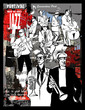 Jazz poster, musicians on a grunge background