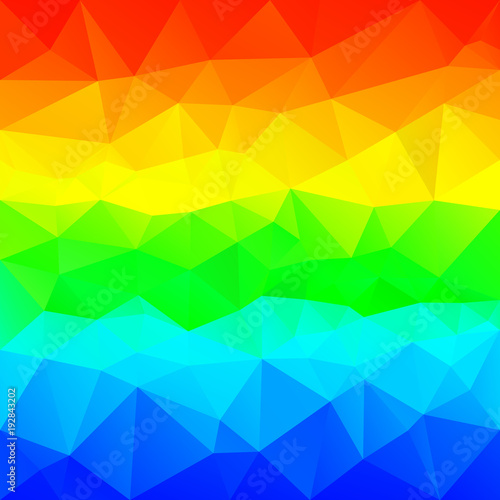 Vector Abstract Irregular Polygonal Background Triangle Low Poly Pattern Horizontal Rainbow Color Spectrum Stock Vector Adobe Stock