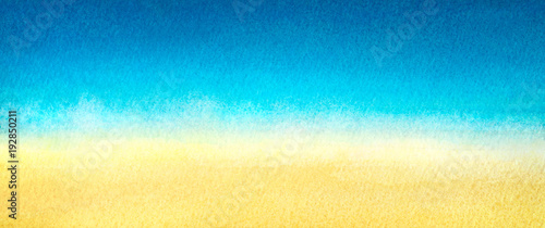 Web Banner Light Blue To Warm Yellow Abstract Sea And Beach