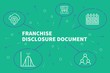 Business illustration showing the concept of franchise disclosure document