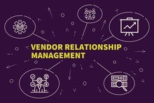 Business Illustration Showing The Concept Of Vendor Relationship Management