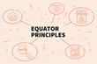 Business illustration showing the concept of equator principles