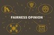 Business illustration showing the concept of fairness opinion