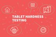 Business illustration showing the concept of tablet hardness testing