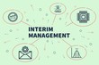 Business illustration showing the concept of interim management