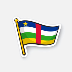 Wall Mural - Sticker national flag of Central African Republic