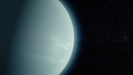 Wall Mural - planet in space. solar system and space objects. abstract scientific background - glowing planet in 